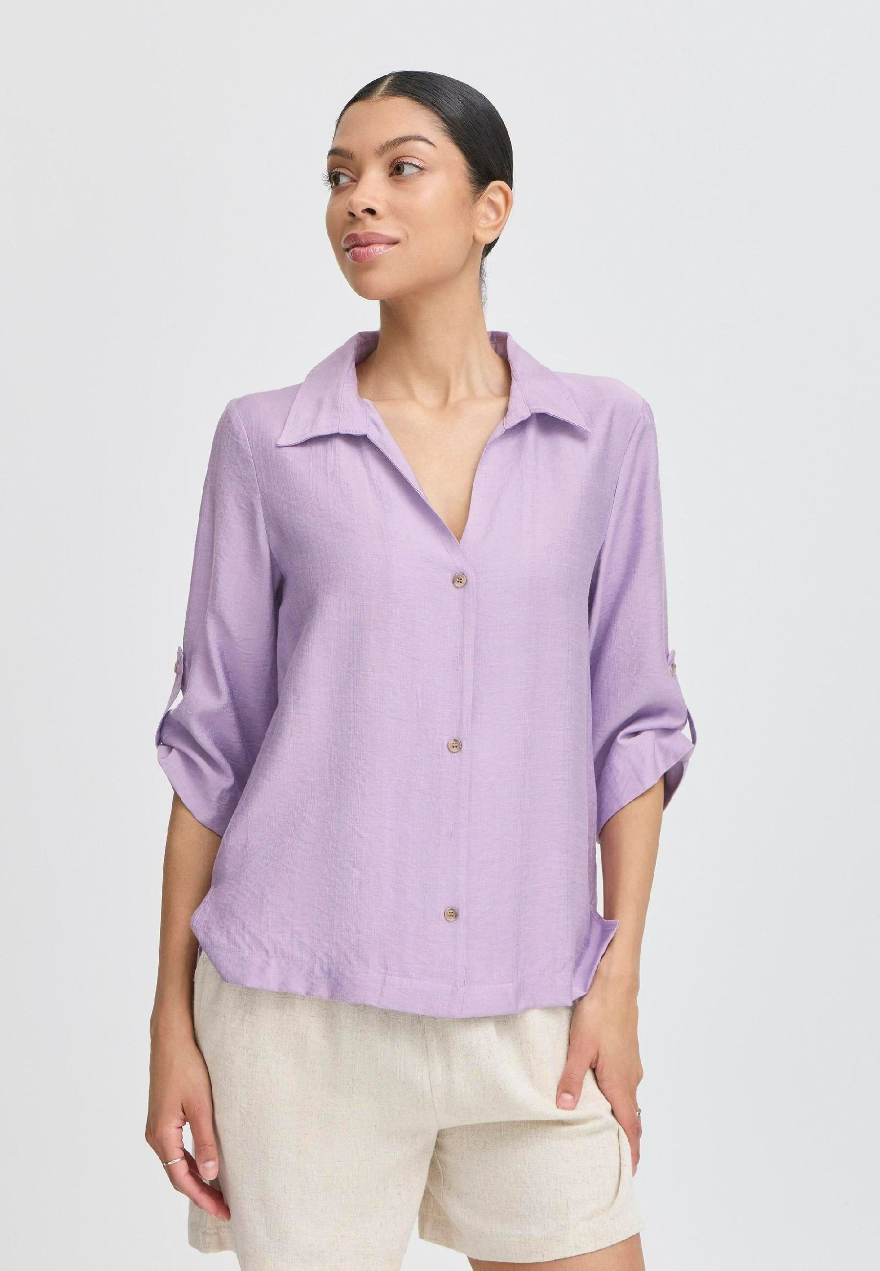 b.young BYJOANNIE - Blouse met knoopsluiting - paarse roos