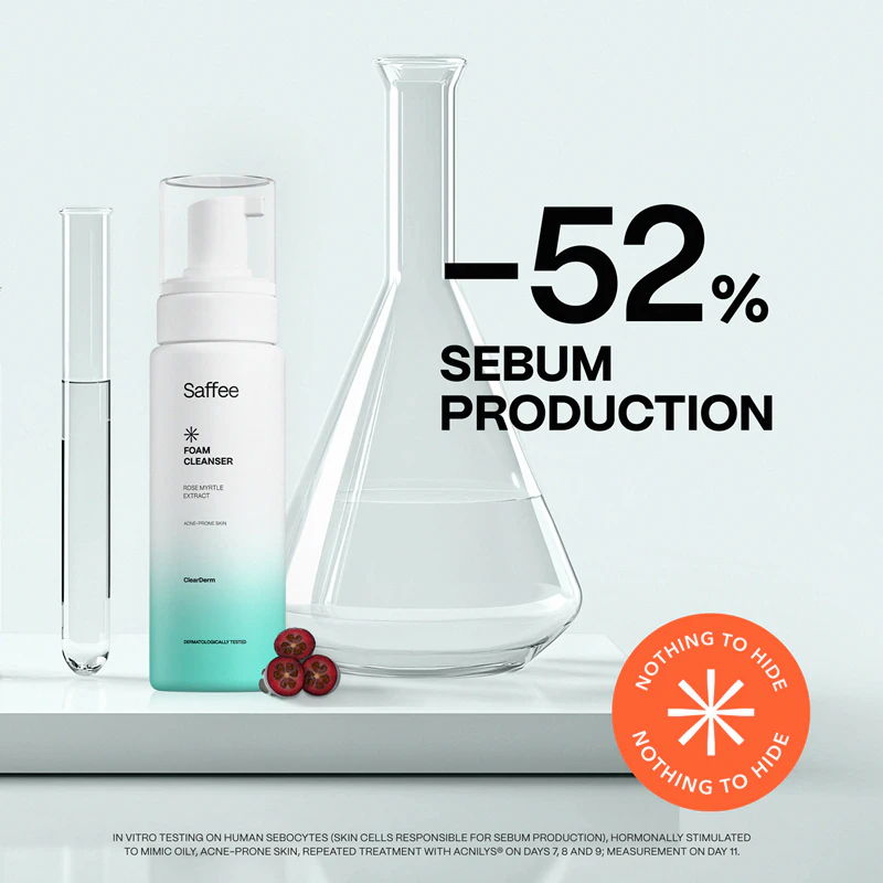 Saffee ClearDerm Espuma de Limpeza para pele com problemas
