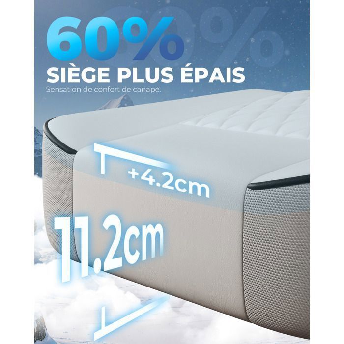 Silla gaming ergonómica, sincronizada, reposabrazos ajustables, cojines lumbares/para la cabeza, asiento de tela gruesa - Blanca