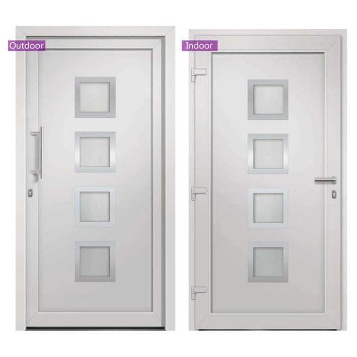 vidaXL Porte d'entrée Blanc 98x208 cm