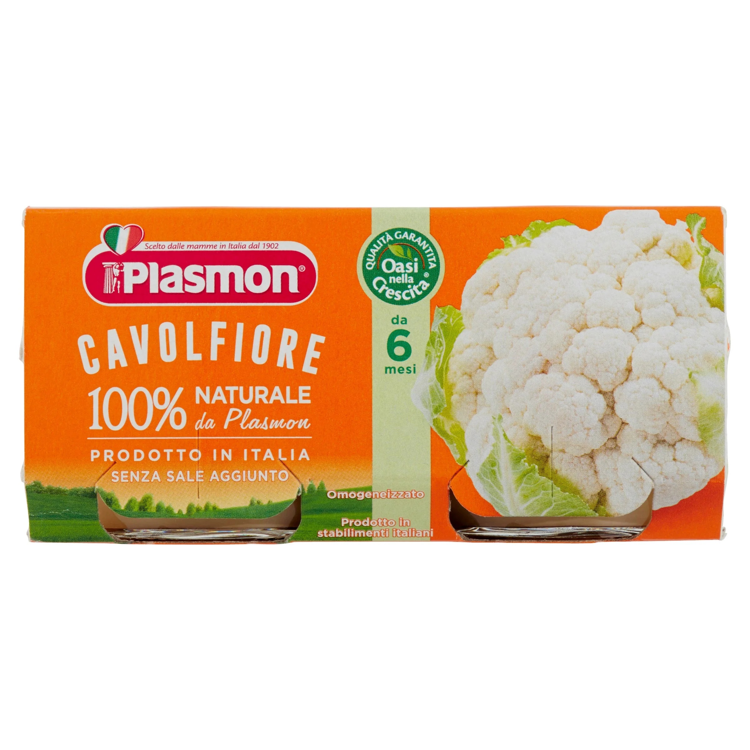 Coliflor homogeneizada Plasmon 2x80 g sin OMG