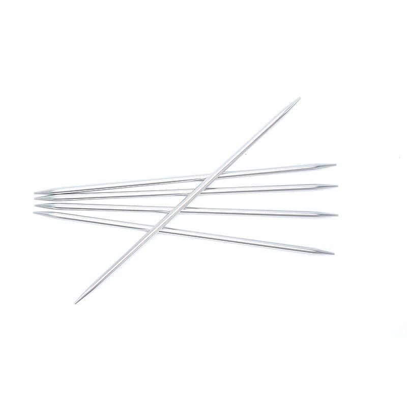 Dubbelpuntige breinaalden 20 cm 4,5 mm aluminium zilver