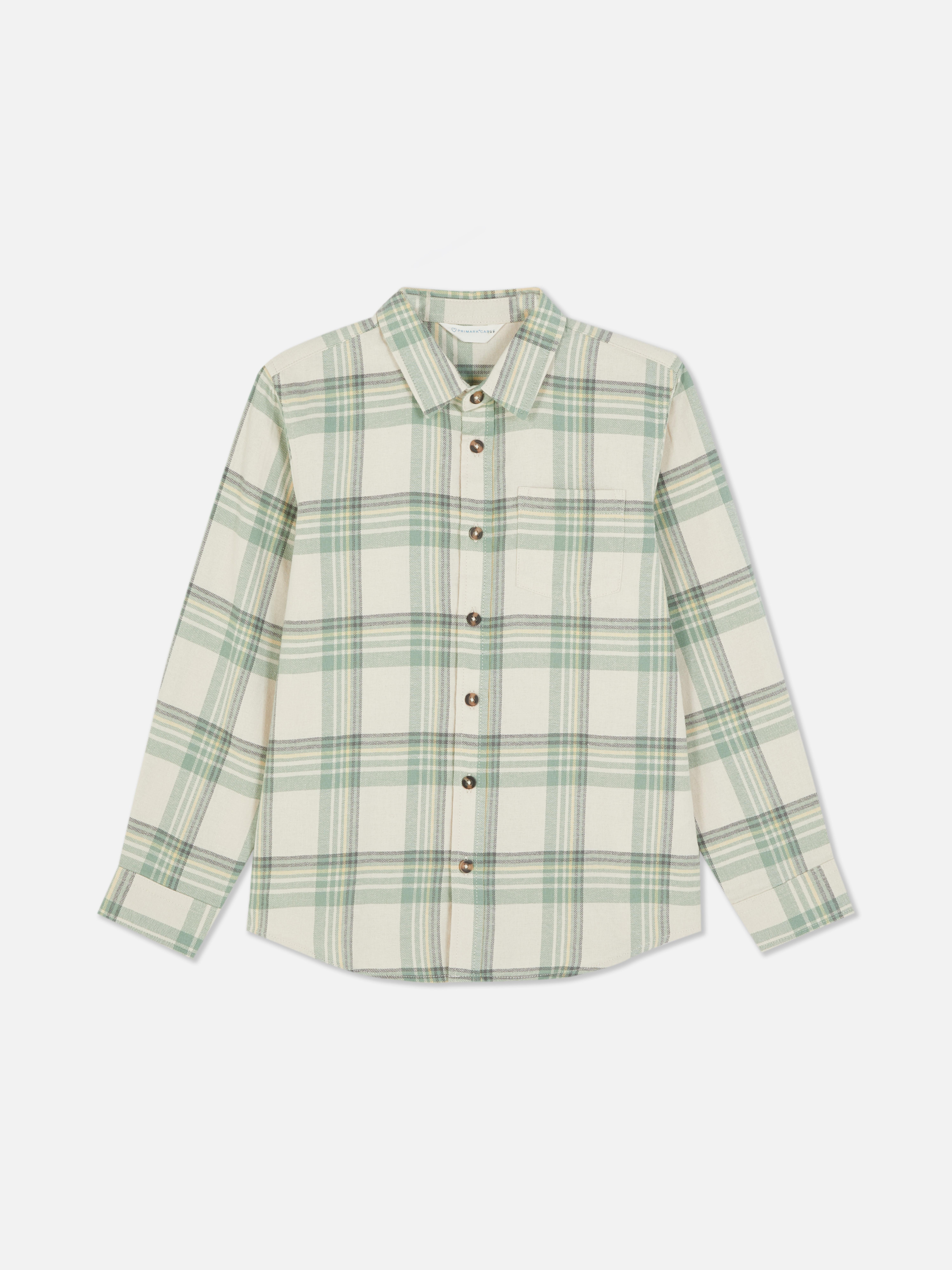 Camicia a quadri con chiusura a bottoni. Una camicia con chiusura a bottoni, colletto, maniche lunghe e motivo a quadri.