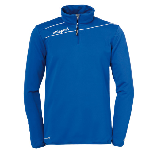  Maillot Stream 3.0 à col zippé 1/4 bleu azur/blanc Uhlsport