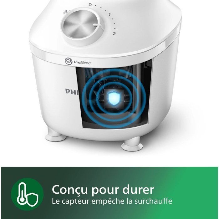 Frullatore - PHILIPS - HR2291/20 - Serie 3000 con tritatutto - 600W - 2L - Bianco