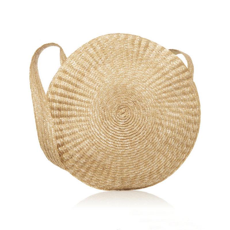 Nouveau sac messager de créateur pour femme 2019, style vintage, idéal pour les voyages, grand sac rond en paille, sac d'été de luxe pour femme, parfait comme grand sac de plage.
