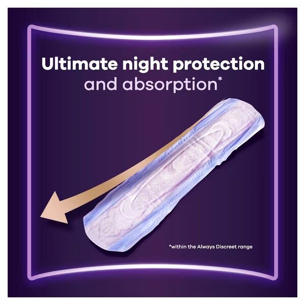 Vložki za inkontinenco Always Discreet Ultimate Night<br>Medicinski pripomoček - 12 kosov