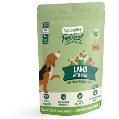 Przysmaki treningowe Naturediet Feel Good Soft Baked – jagnięcina z miętą