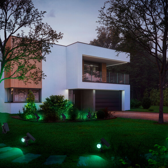 Slimme LED-buitenspot op zonne-energie en padverlichting