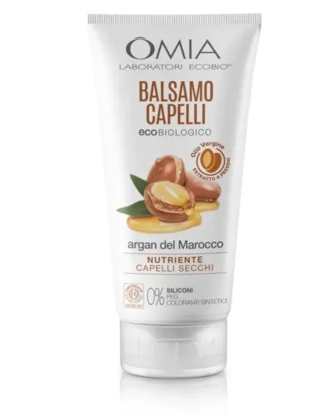 Acondicionador capilar orgánico marroquí con argán OMIA para cabello seco, 180 ml