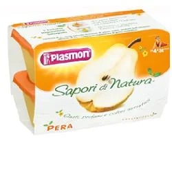 PLASMON Plasmon Fruitpuree Smaken van de natuur met peer 4x100 g + 4m Babyvoeding