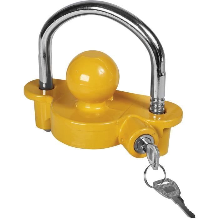 Antirrobo - SPOTLIGHT - Cabezal de enganche de remolque - Candado en U - 2 llaves de seguridad - 50 mm