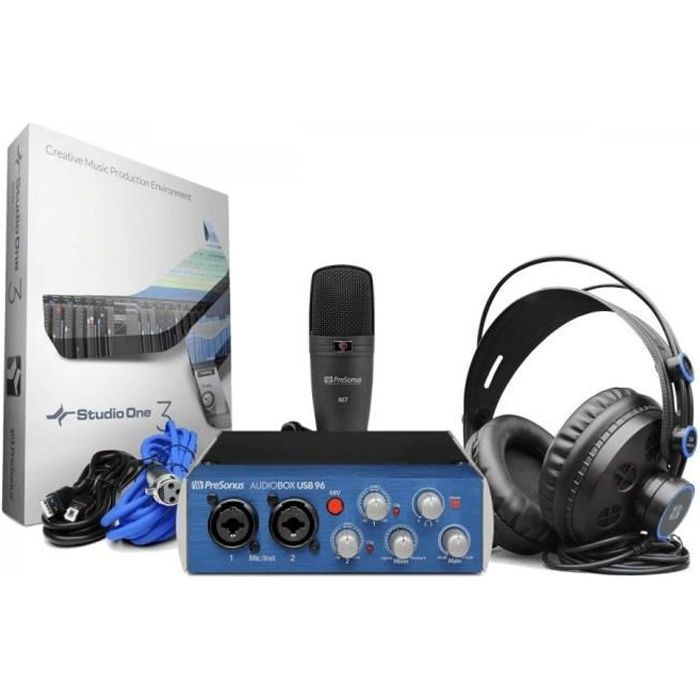 Interfaccia audio - PRESONUS - AudioBox96 - Pacchetto DAW completo - 2 ingressi - 2 uscite