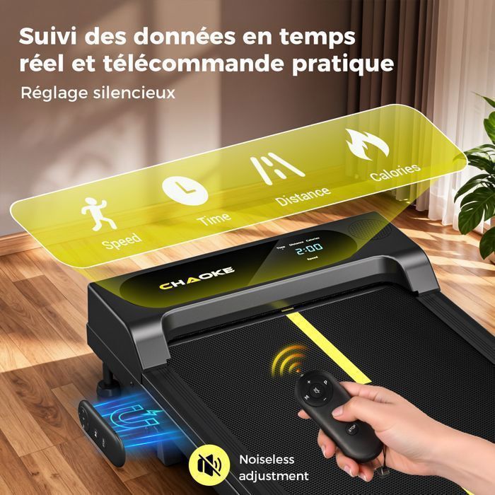Walking Treadmill, Running Treadmill with Speakers, 9% Incline, 2.75HP Motor, Speed 1–10km/h, Bluetooth App