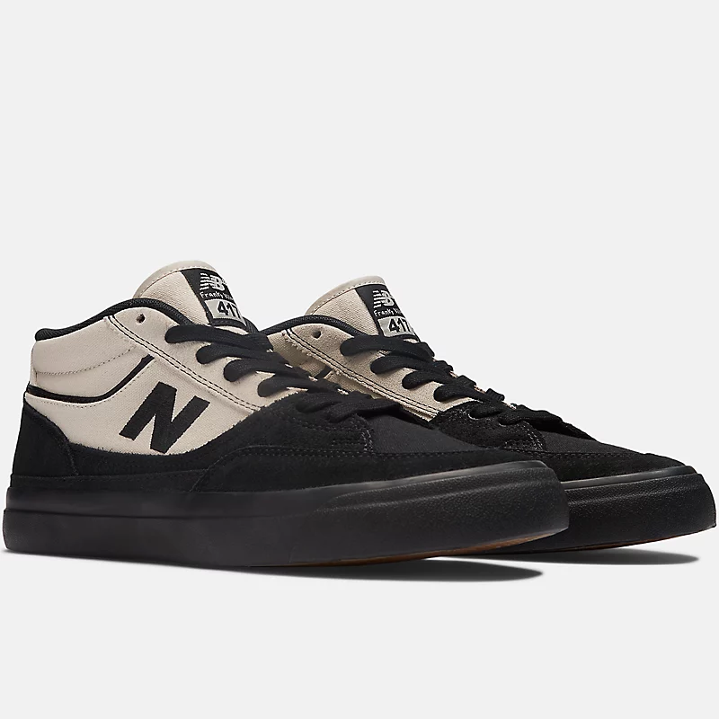 NB Numeric Franky Villani 417 Herrenschuhe – Schwarz mit Timberwolf-Muster