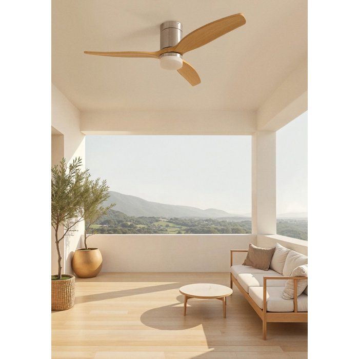 Ventilador de techo - Create - Con luz - Níquel - Ø132cm - 40W