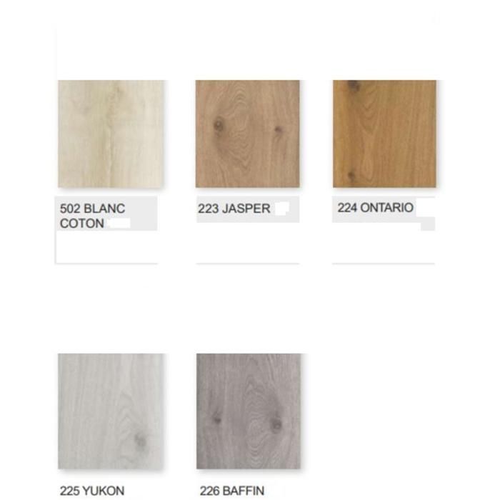 Wood-look laminate flooring - DOMOFLOOR Series - 19.2 x 129 DOMOFLOOR 226W BAFFIN with 4 beveled edges - Sold by the box