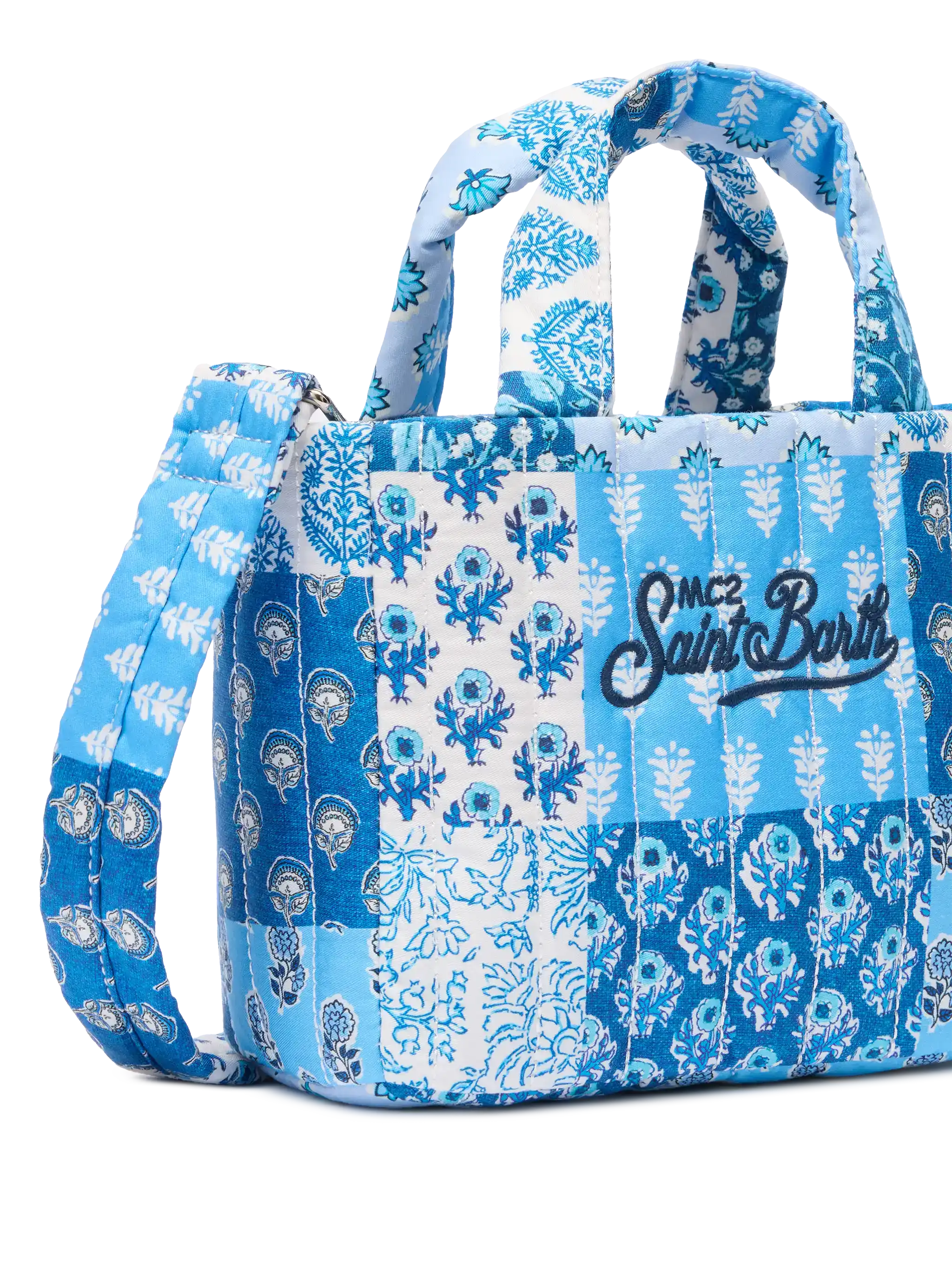Gewatteerde, zachte mini-tas met bloemenprint