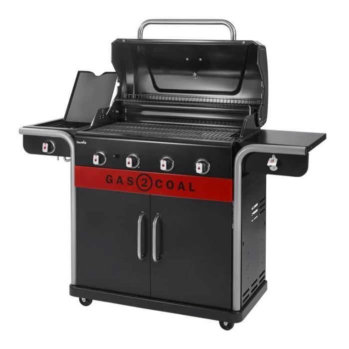 CHAR BROIL Barbecue Hybride Charbon et Gaz GAS2COAL 440 Barbecue Extérieur Brûleurs 15.2 KW