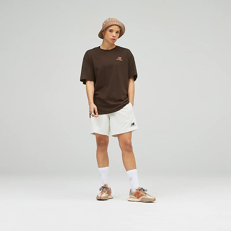 Unisex Uni-ssentials badstof shorts - SEA SALT HEATHER