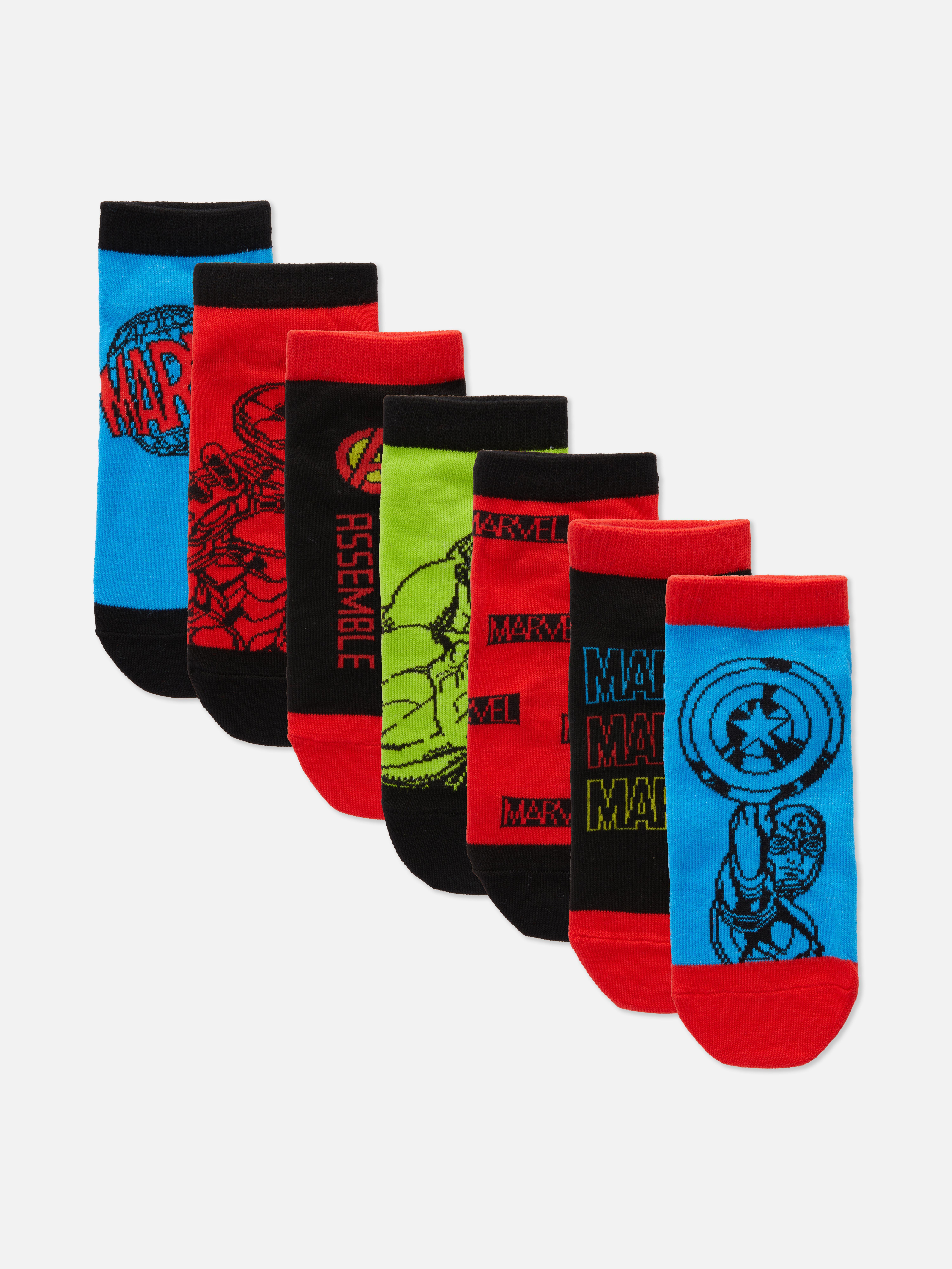 Șosete sport Marvel Avengers, 7 perechi. Fă-ți micuțul fericit în fiecare zi cu aceste șosete sport Avengers.