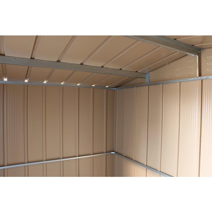 Abri de jardin en métal imitation bois - DURAMAX - 4,75m² + kit d'ancrage - Epaisseur 0,33 mm