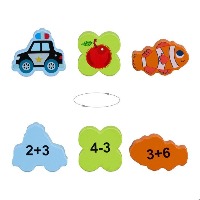 Cubo de actividades de madera Relaxdays, diseño B, para niños de 3 años en adelante, con circuito de habilidades motrices, multicolor.
