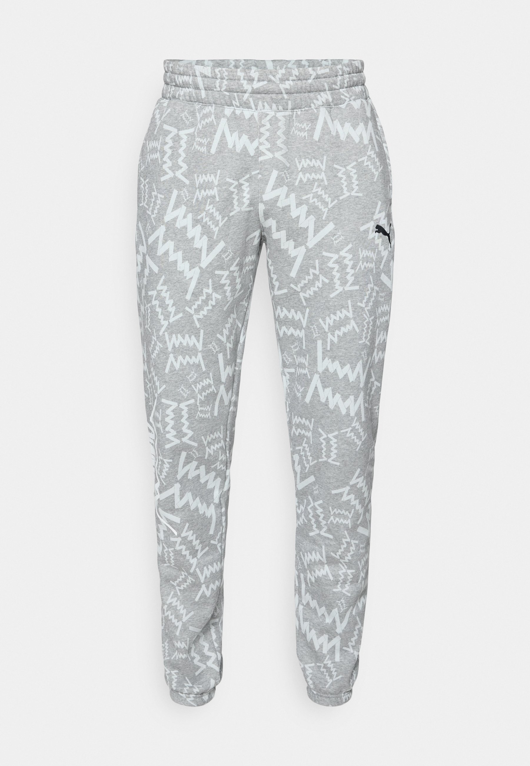 Puma TEAMJAWS POST GAME PANTS - Trainingsbroek - middengrijs gemêleerd