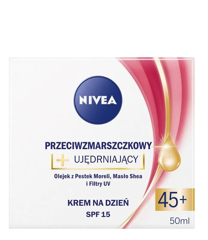 Nivea Przeciwzmarszczkowy + ujędrniający Krem na dzień SPF 15 45+