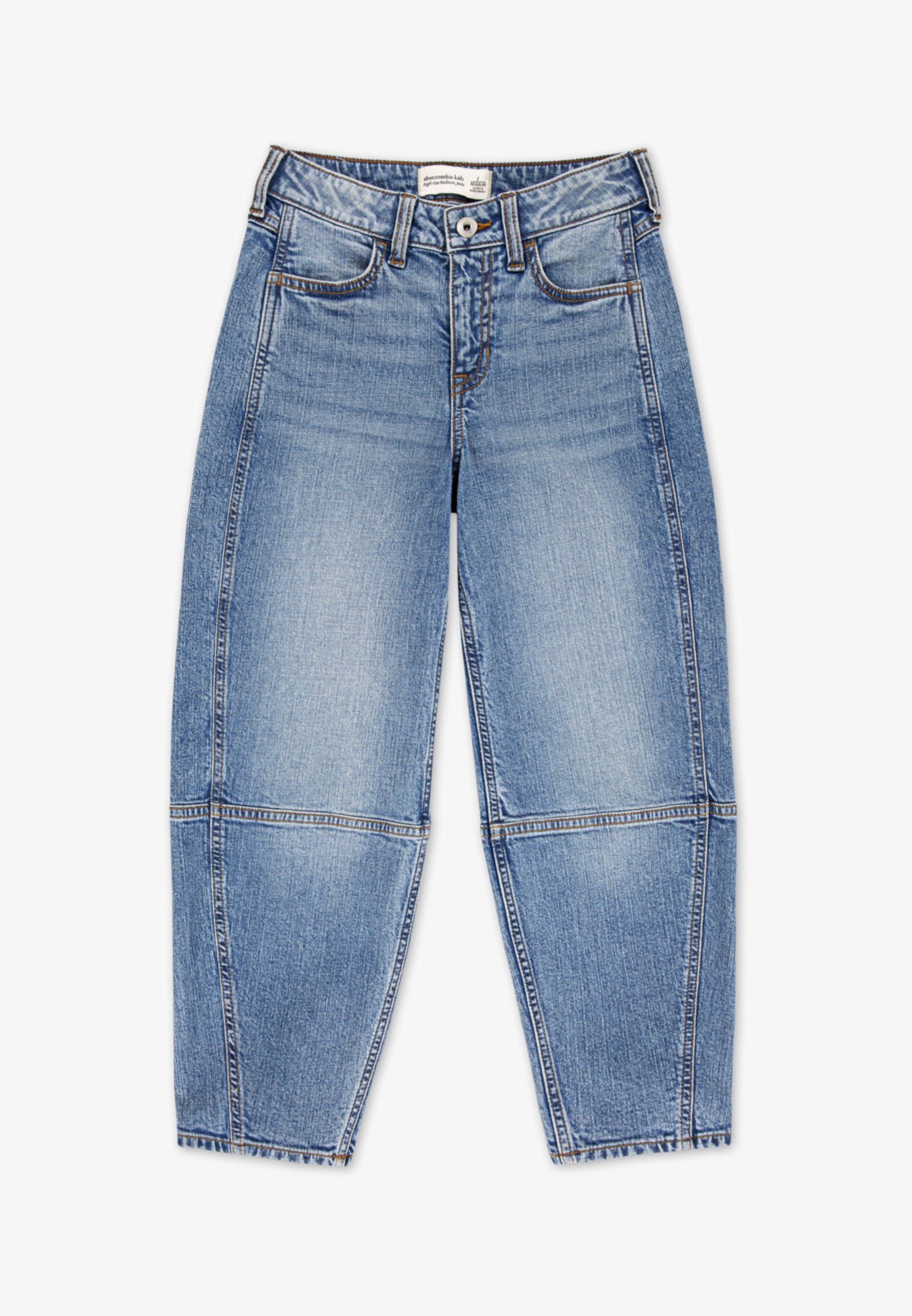 Abercrombie & Fitch HIGH RISE BALLOON - Jeans met taps toelopende pasvorm - cabin blues
