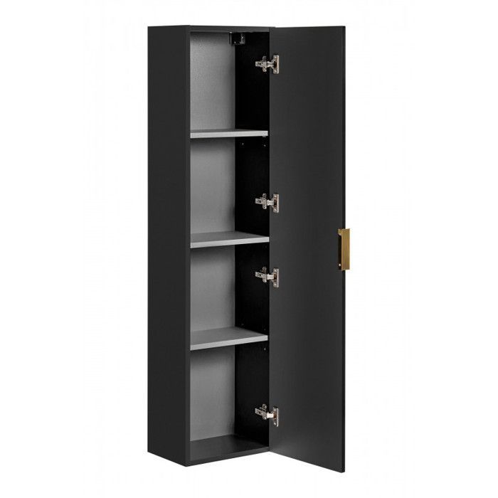 Complete bathroom set with double vanity unit 120 cm + 2 cabinets - Georgia Black