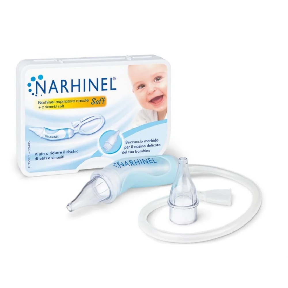 NARHINEL Narhinel Zachte neusaspirator + 2 navullingen voor neusreiniging voor kinderen