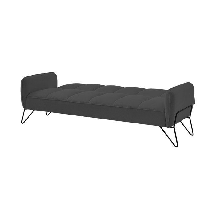Banquette 3 places clic-clac en microfibre anthracite - VINTEX