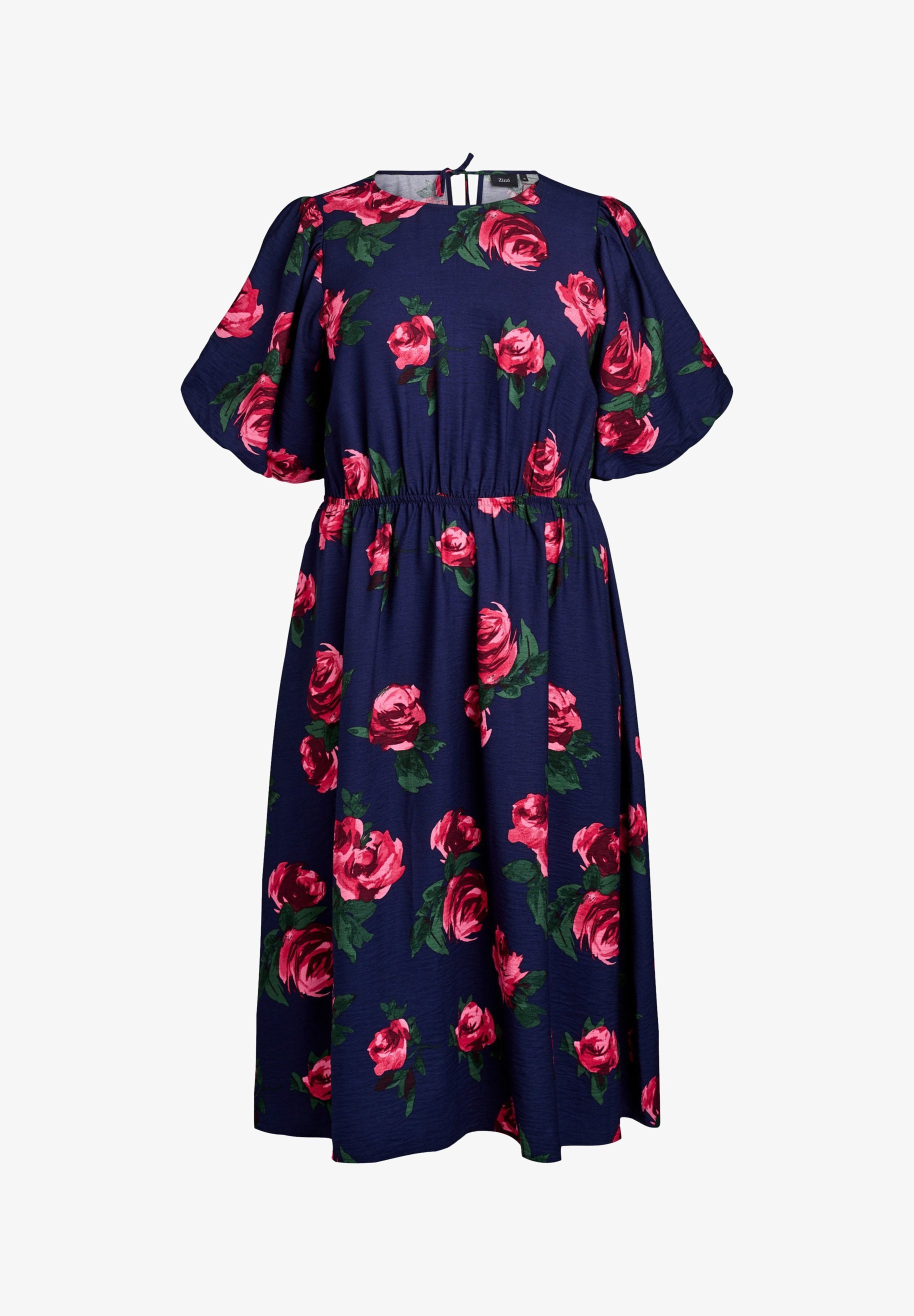 Zizzi Robe de jour - pink rose aop