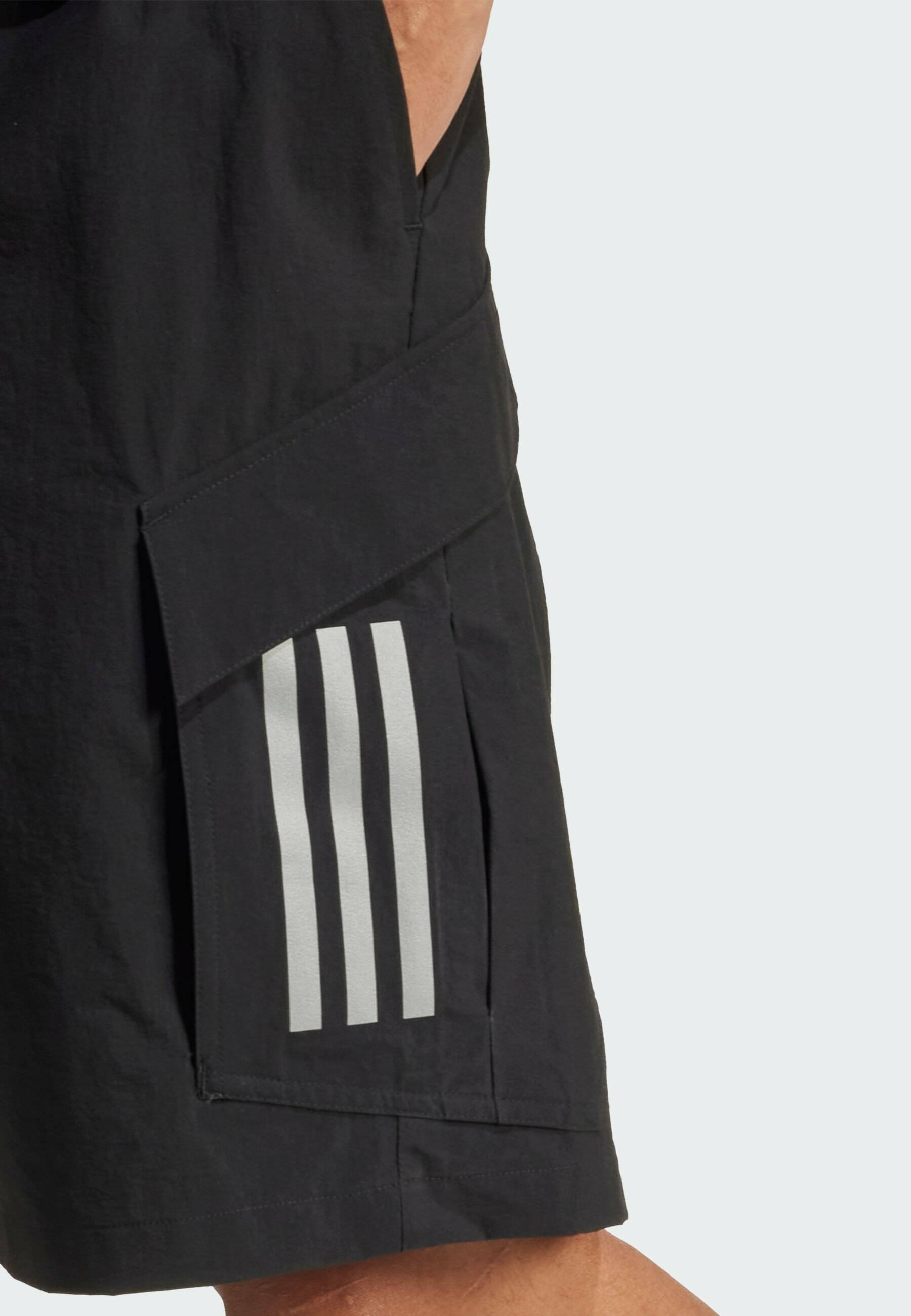 adidas Originals AMG PETRONAS FORMULA ONE MECHANICS - Short - noir argenté réfléchissant