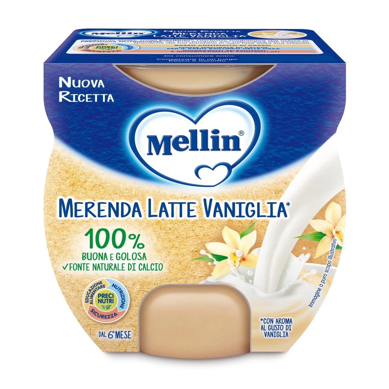 MELLIN Mellin Snack Melk Vanille 2X100G Snack voor kinderen