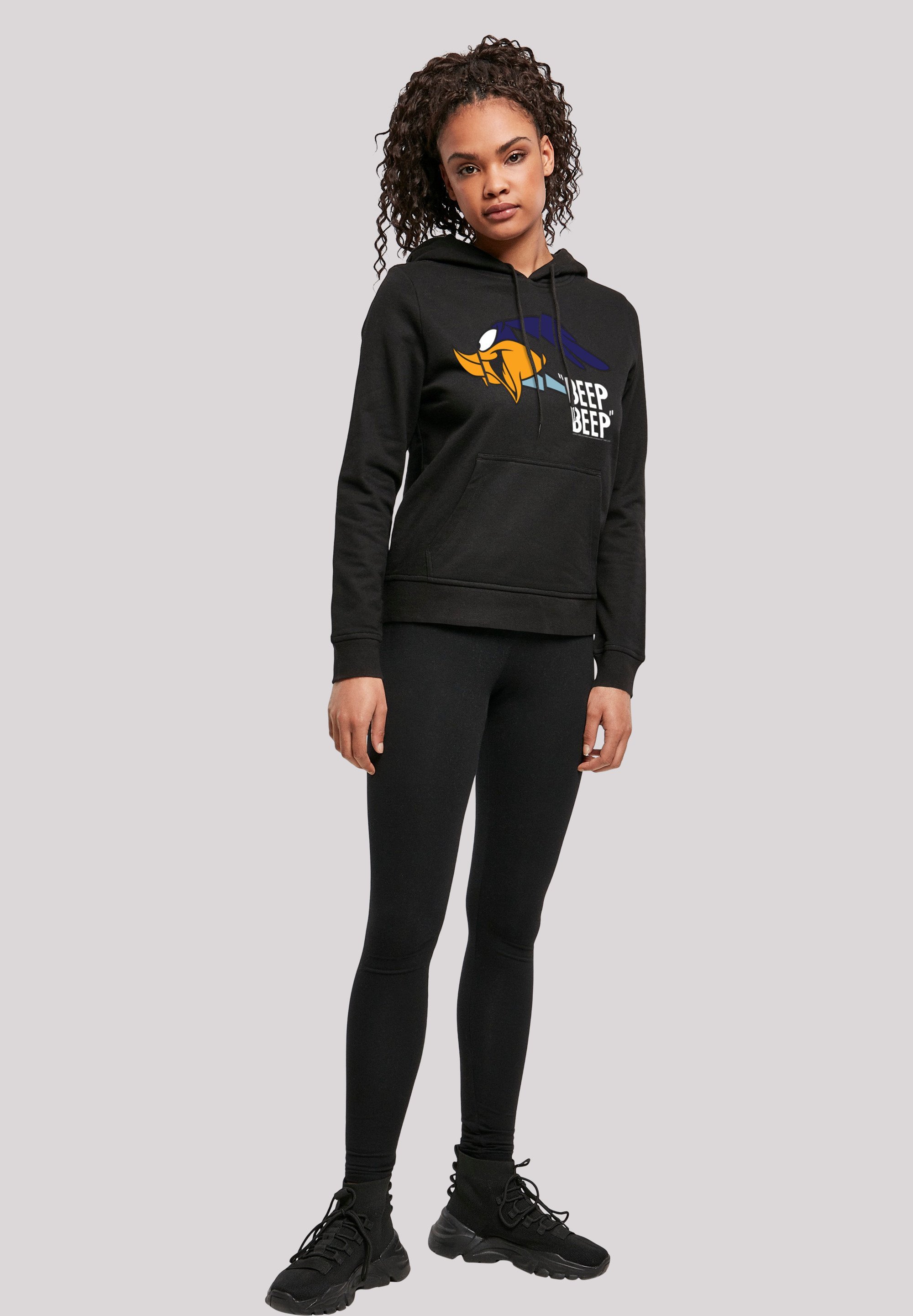 Sweat à capuche F4NT4STIC LOONEY TUNES ROAD RUNNER BEEP BEEP - Noir