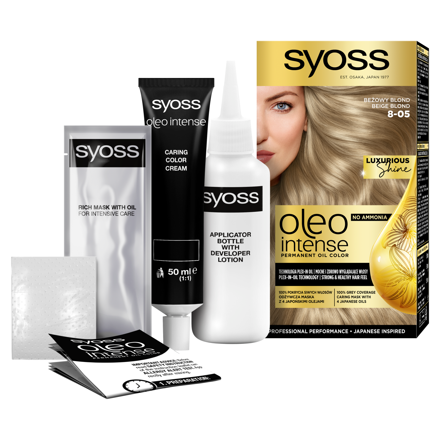 Syoss matu krāsa 7-10 dabīgi blonda Oleo Intense
