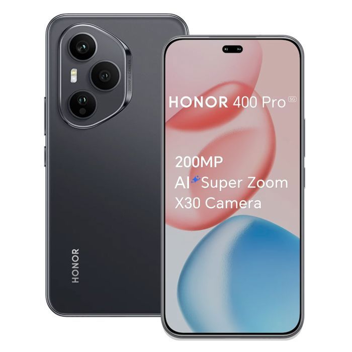 5G Smartphone - HONOR 400 Pro - 12GB RAM - 512GB - 200MP Ultra-Clear AI Camera - 5300mAh Battery - Black - EU Version