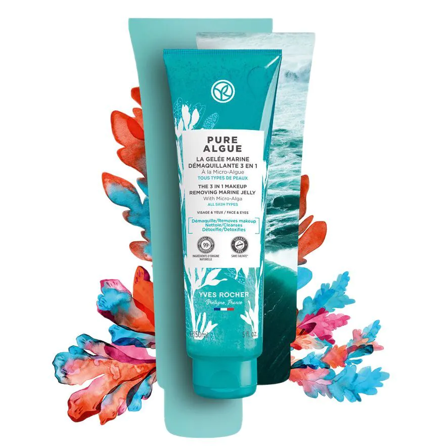 Yves Rocher Pure Algue Galaretka morska do demakijażu 3w1