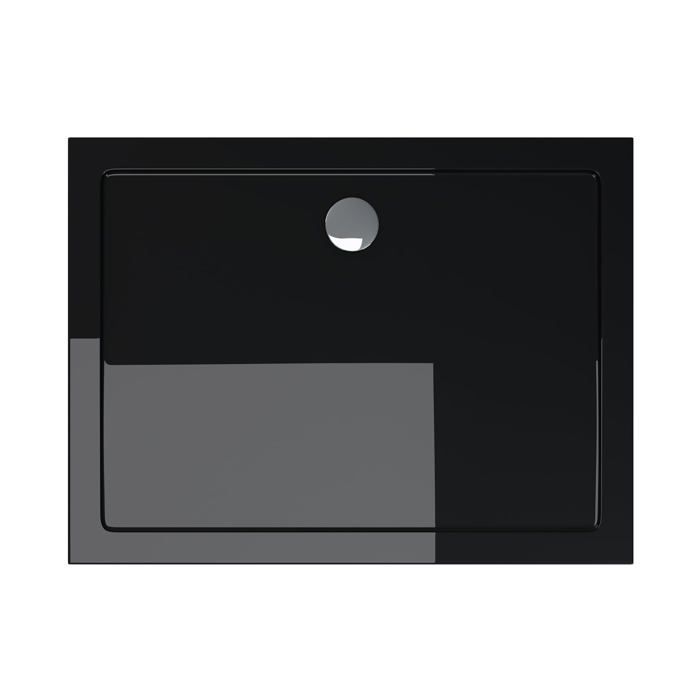 Plato de ducha rectangular de acrílico negro Doporro 90x120 Faro2 90x120x4cm