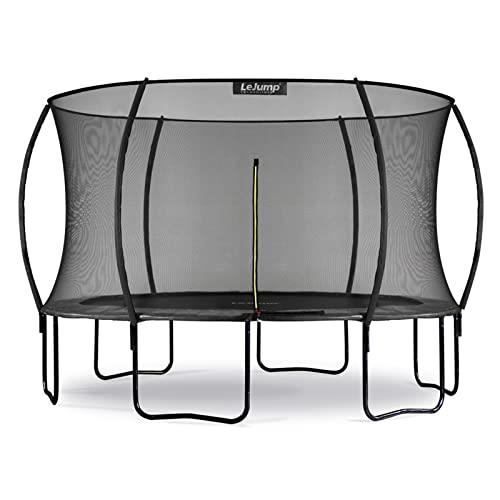 LeJump Pumpkin 366cm Black Round Outdoor Trampoline - Large Garden Trampoline for Children