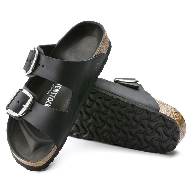 Arizona Big Buckle Pelle oliata - Black Black