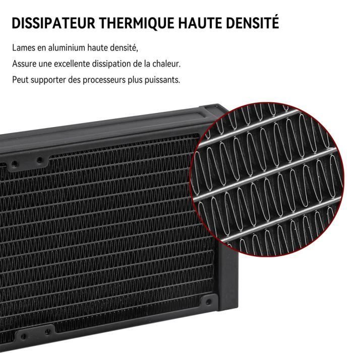 PIMPIMSKY Flüssigkeitskühlungsset für Intel- und AMD-Prozessoren mit 4-Pin-RGB-Lüfter
