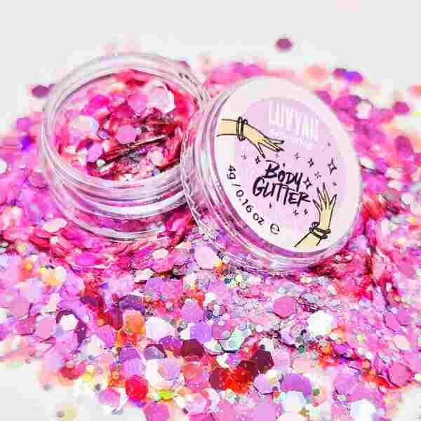 Luvyah Cosmetics glitter za tijelo i lice Candy Pink Festival 4g