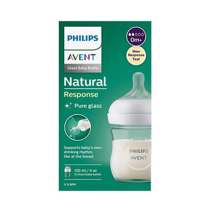 Mamadeira de vidro Avent Natural Response 3.0, 120ml