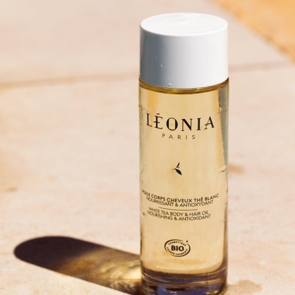 LÉONIA Huile Corps Cheveux Thé Blanc - Nourrisa nt & Antioxydant