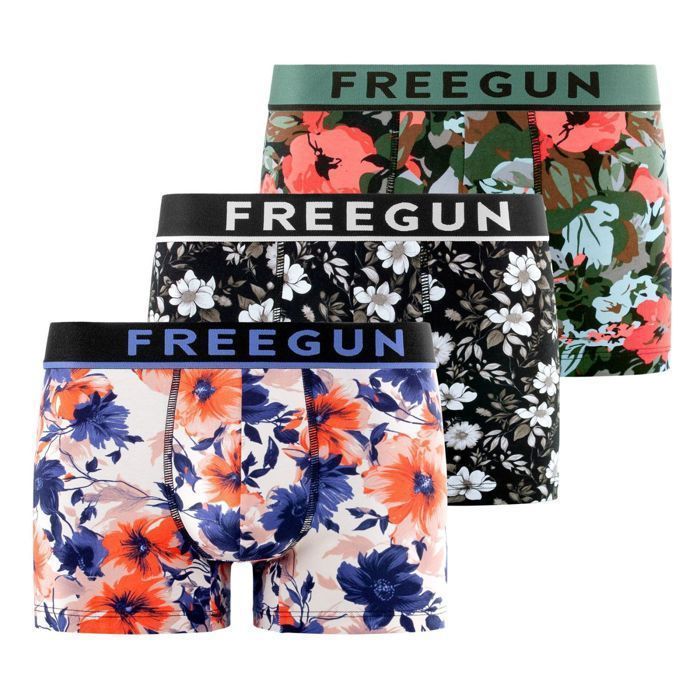 Cuecas Boxer Masculinas Freegun - Verde (Pacote com 3)