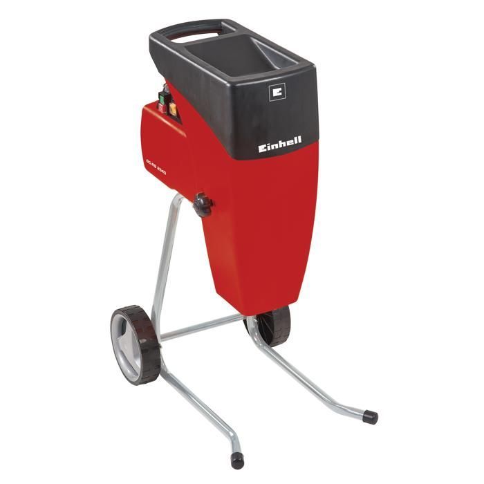 Trituradora de jardín silenciosa Einhell GC-RS 2540 (2000 W, 4000 rpm). Incluye bolsa recolectora de 50 L.