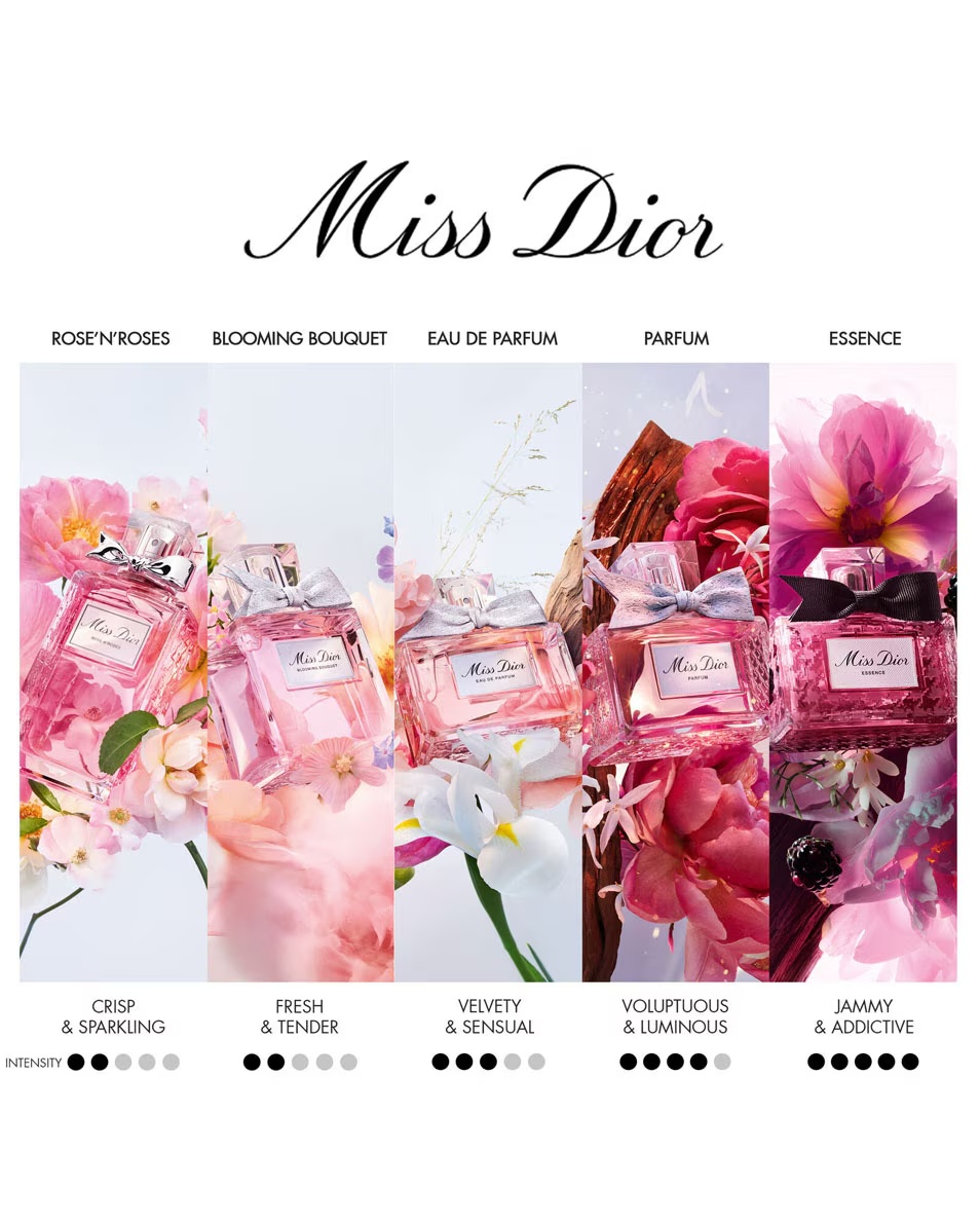DIOR Miss Dior Essence Essence de parfum - tóny džemu, kvetov a dreva